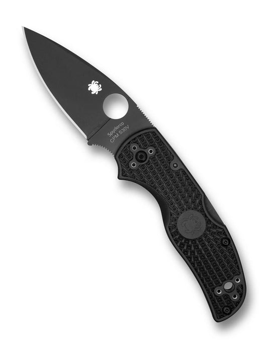 Spyderco Native 5 Lightweight Lockback Knife Black FRN 3" Black Blade C41PBBK5