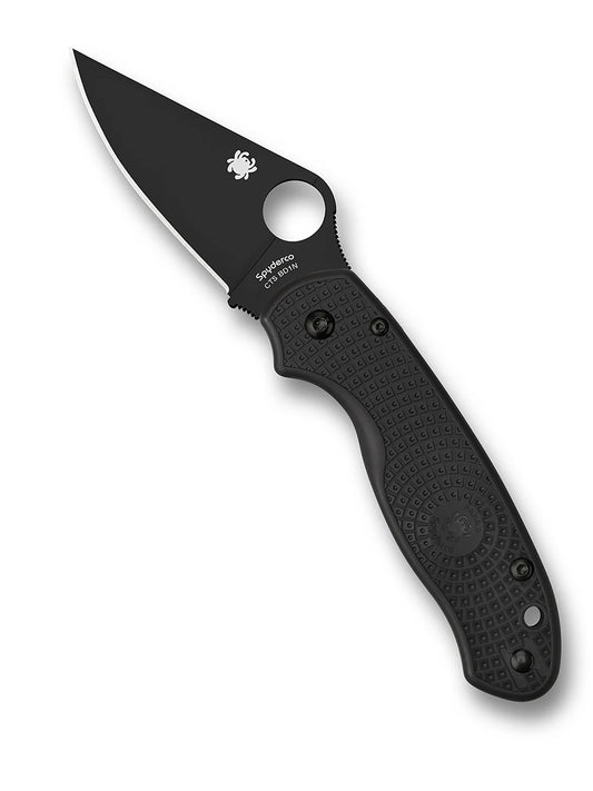 Spyderco Para 3 Lightweight Knife CTS-BD1N Black Plain Blade Black FRN HandlesC223PBBK