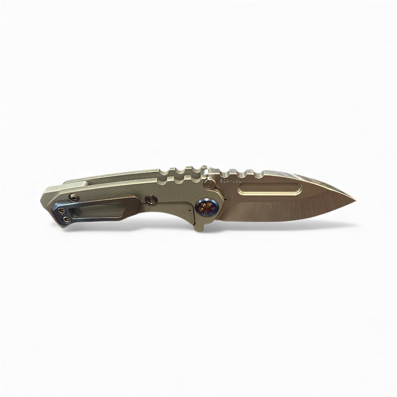 Medford Micro T – MagnaCut Drop Point Tumbled Blade with Flamed Hardware & Clip