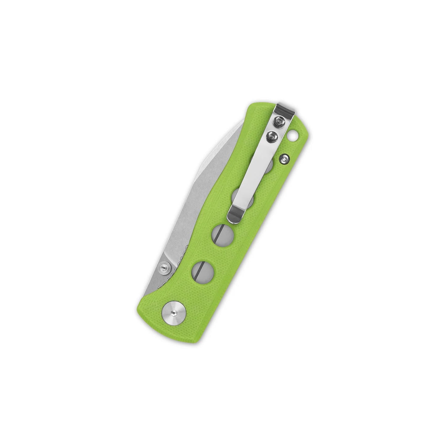 QSP Canary Folder Liner Lock Pocket Knife | 14C28N Spear Point Blade | Neon G10 Handle | QS150-C1
