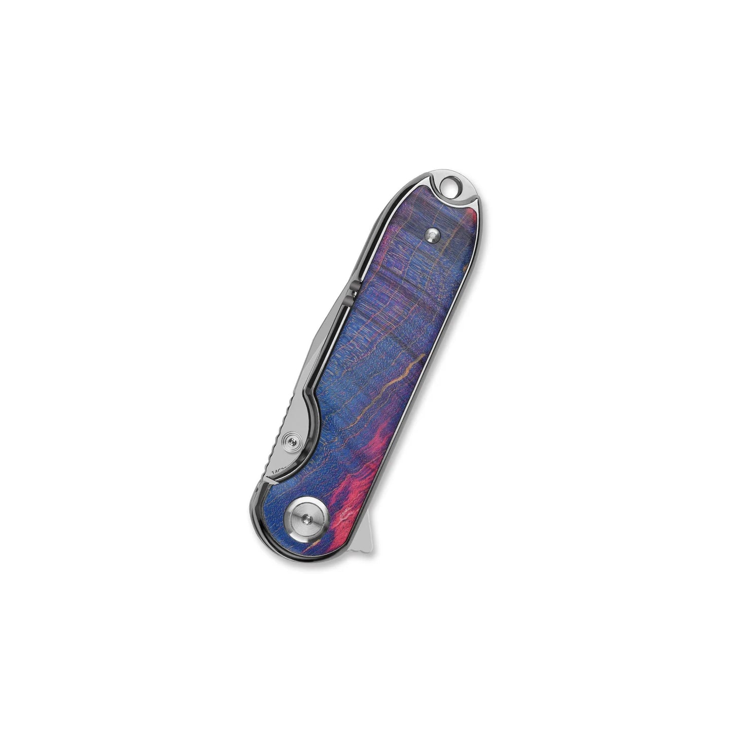 QSP Nebula Liner Lock Pocket Knife | 14C28N Mirror Polish Blade | Stabilized Wood Handle | QS168-B