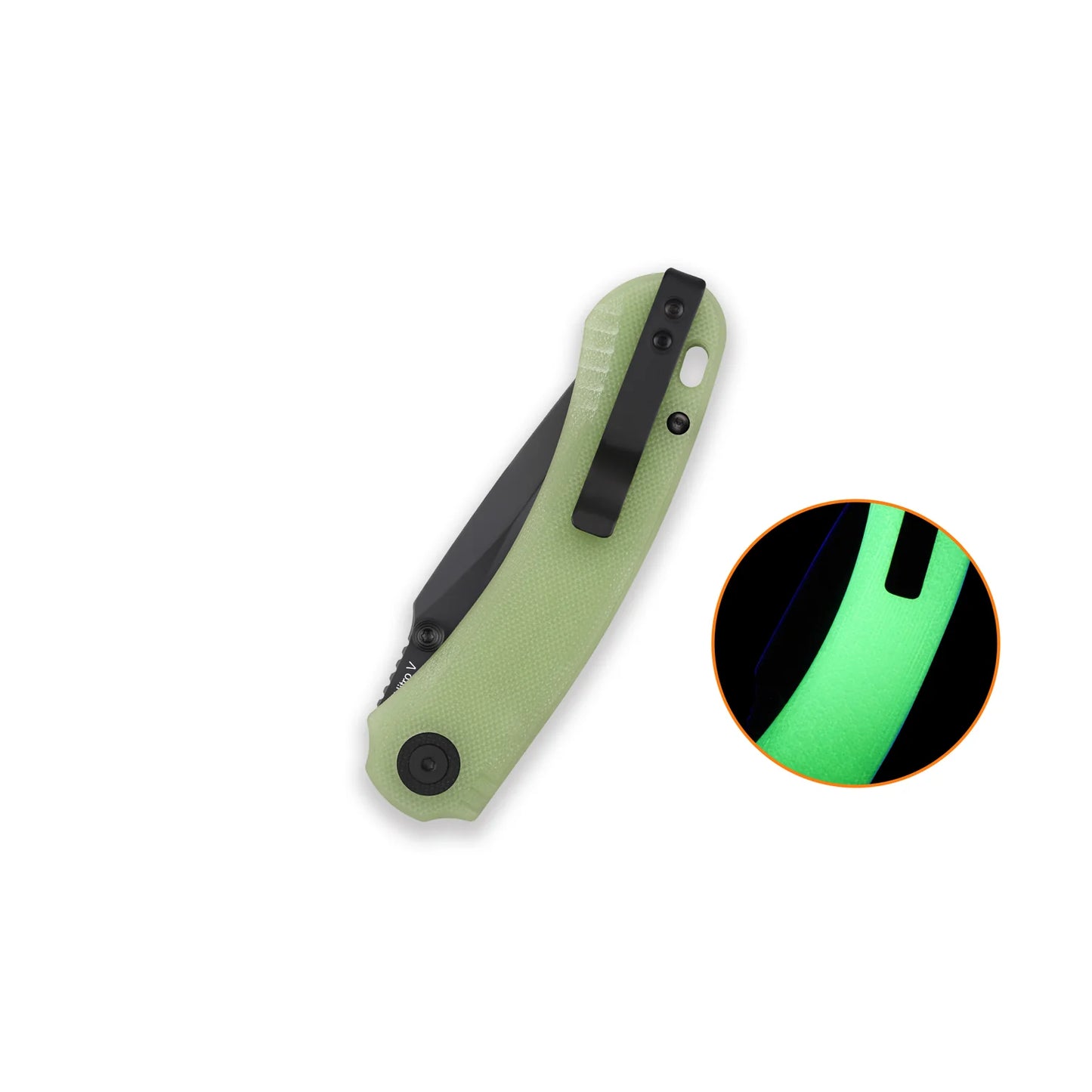 QSP Coyote Button Liner Lock Pocket Knife | Nitro-V Steel | Glow-in-the-Dark G10 Handle | QS174-B2