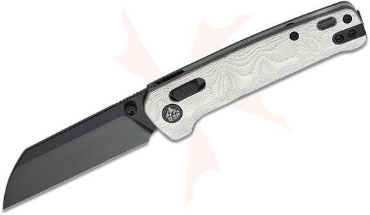 QSP Knives Penguin Glyde Lock Folding Knife 3.06" 14C28N Black Sheepsfoot Blade,