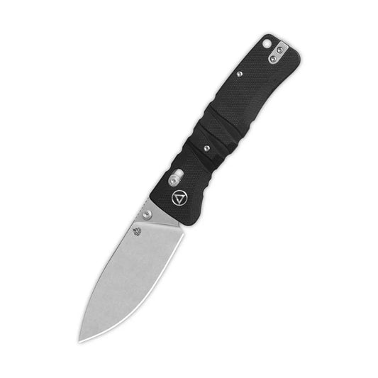 QSP Ripley Glyde Lock Folding Knife Stonewashed 14C28N Blade Black G10 Handle QS160-A1