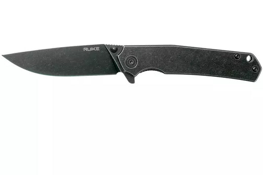 RUIKE P801 Frame Lock Knife Stainless Steel (3.5" Black Stonewash) P801-SB