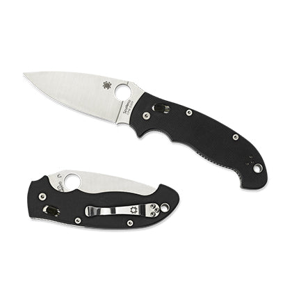 Spyderco Manix 2 XL Satin Plain Edge Folding Knife | Black G-10 | C95GP2