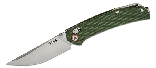 SRM Ambi Lock Folding Knife Asika 411L-MG (14C28N Blade, Micarta Handle)
