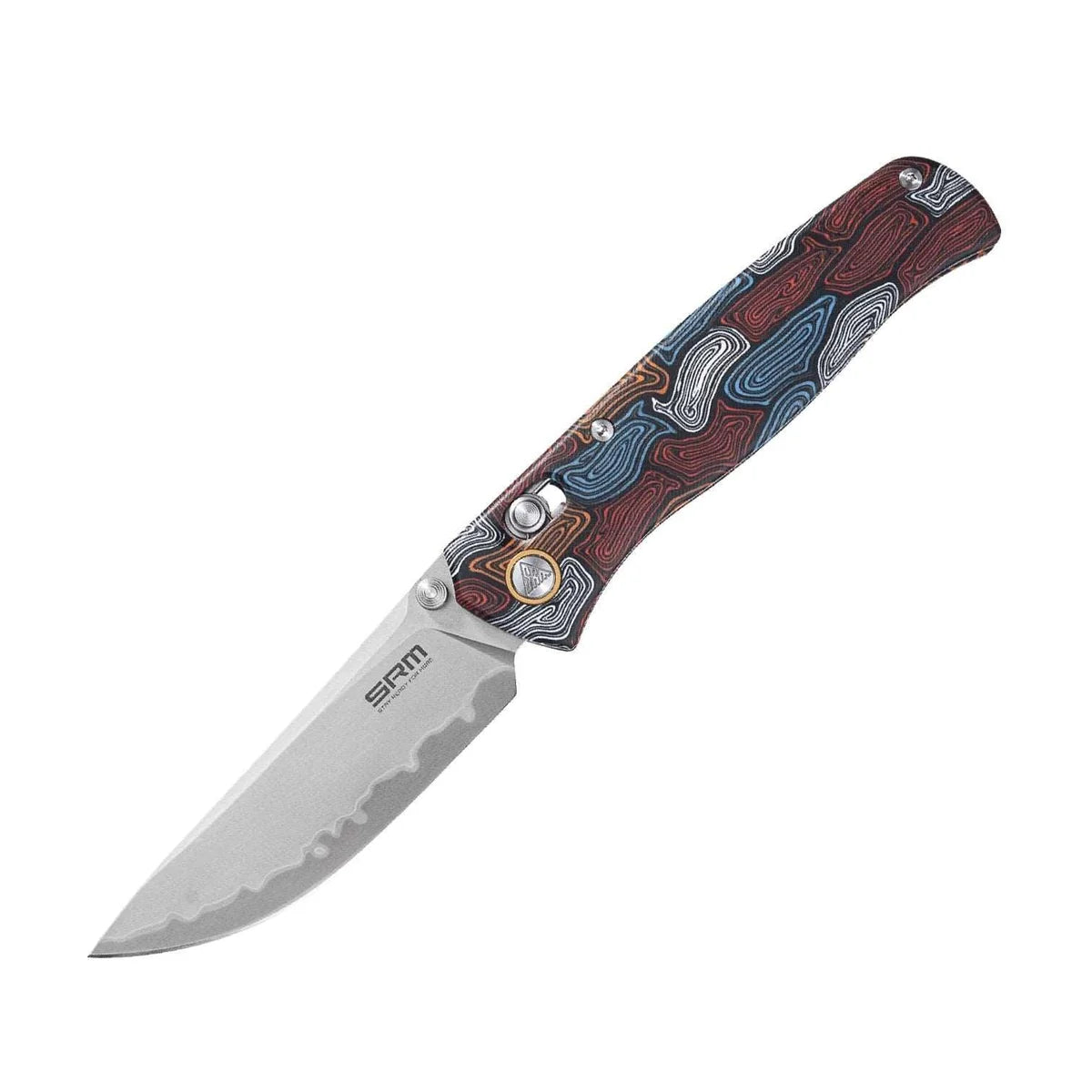 SRM Knives 255L-GQ2 Medal Folding Knife – G10 Handle, Laminated 140Cr Blade