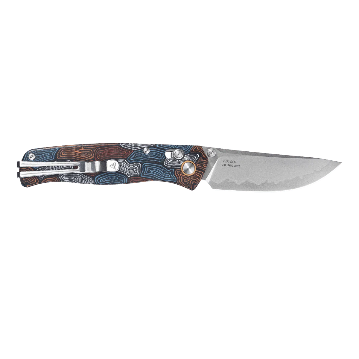 SRM Knives 255L-GQ2 Medal Folding Knife – G10 Handle, Laminated 140Cr Blade