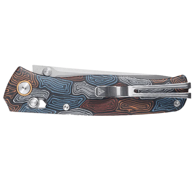 SRM Knives 255L-GQ2 Medal Folding Knife – G10 Handle, Laminated 140Cr Blade