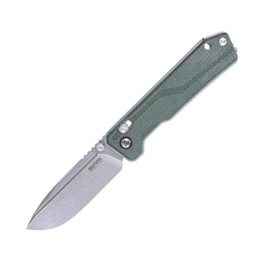 SRM Ambi Lock Folding Knife Rubik 7228B-MG (14C28N Blade, Micarta Handle)
