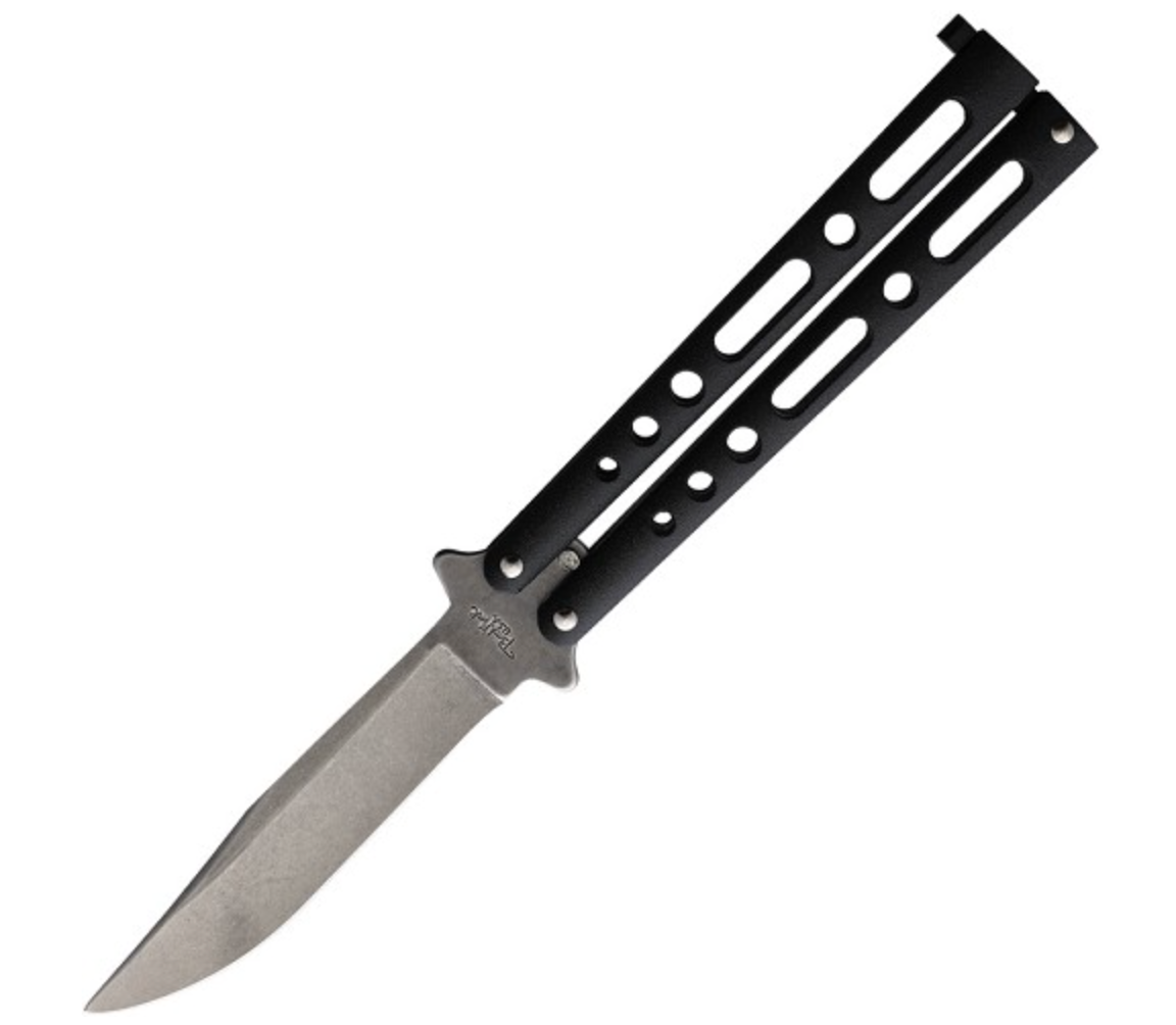 BenchMark Knives Butterfly Pocket Knife Black Stonewash BM017