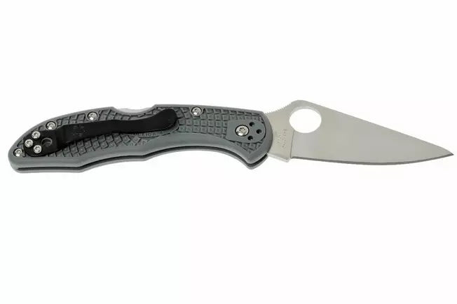 Spyderco Delica 4 Knife Flat-Ground Gray FRN 2.88" Satin VG10 Steel Blade C11FPGY