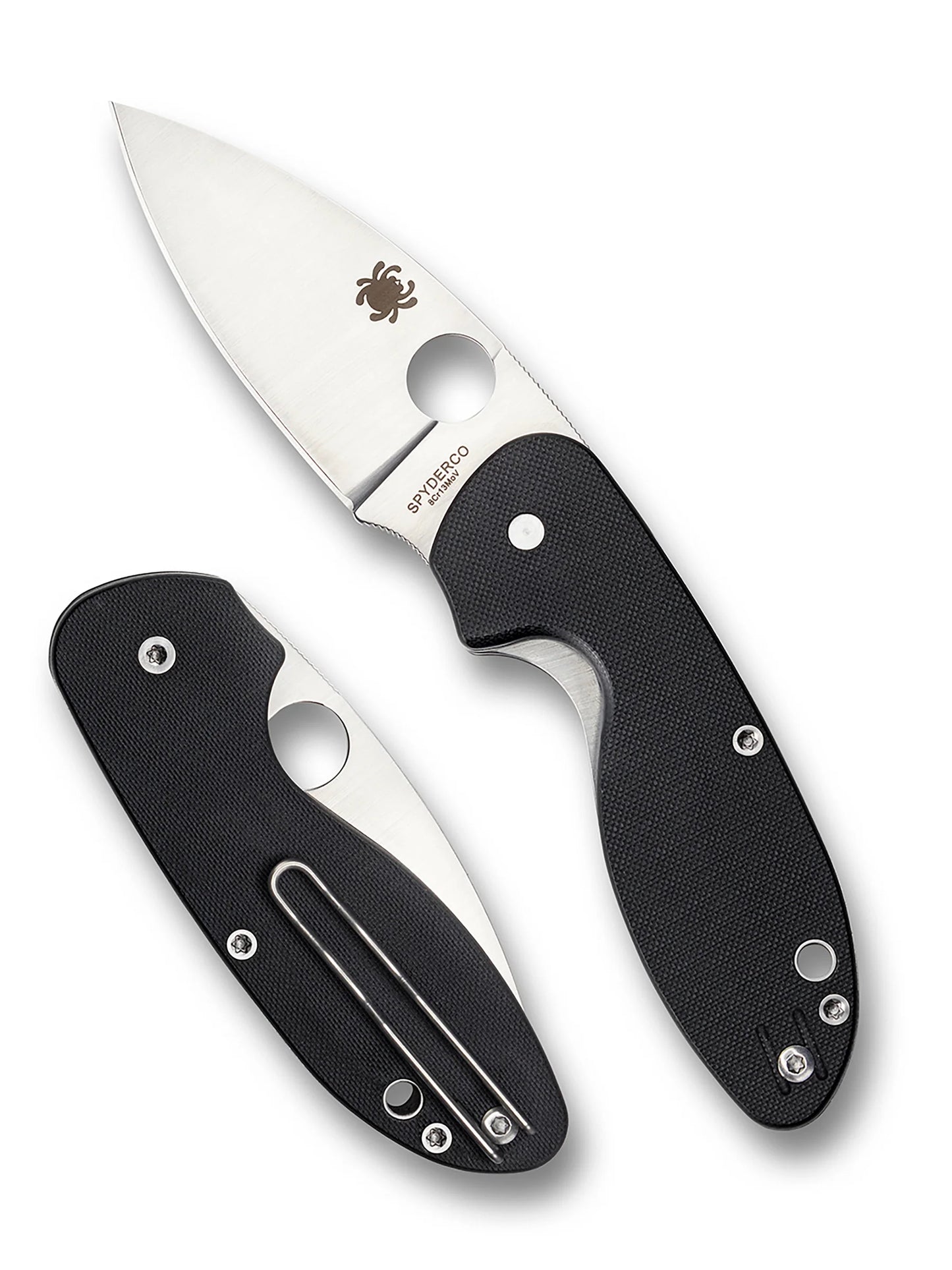 Spyderco Efficient™ – G-10 Handle |Satin 8Cr13MoV Blade PlainEdge C216GP
