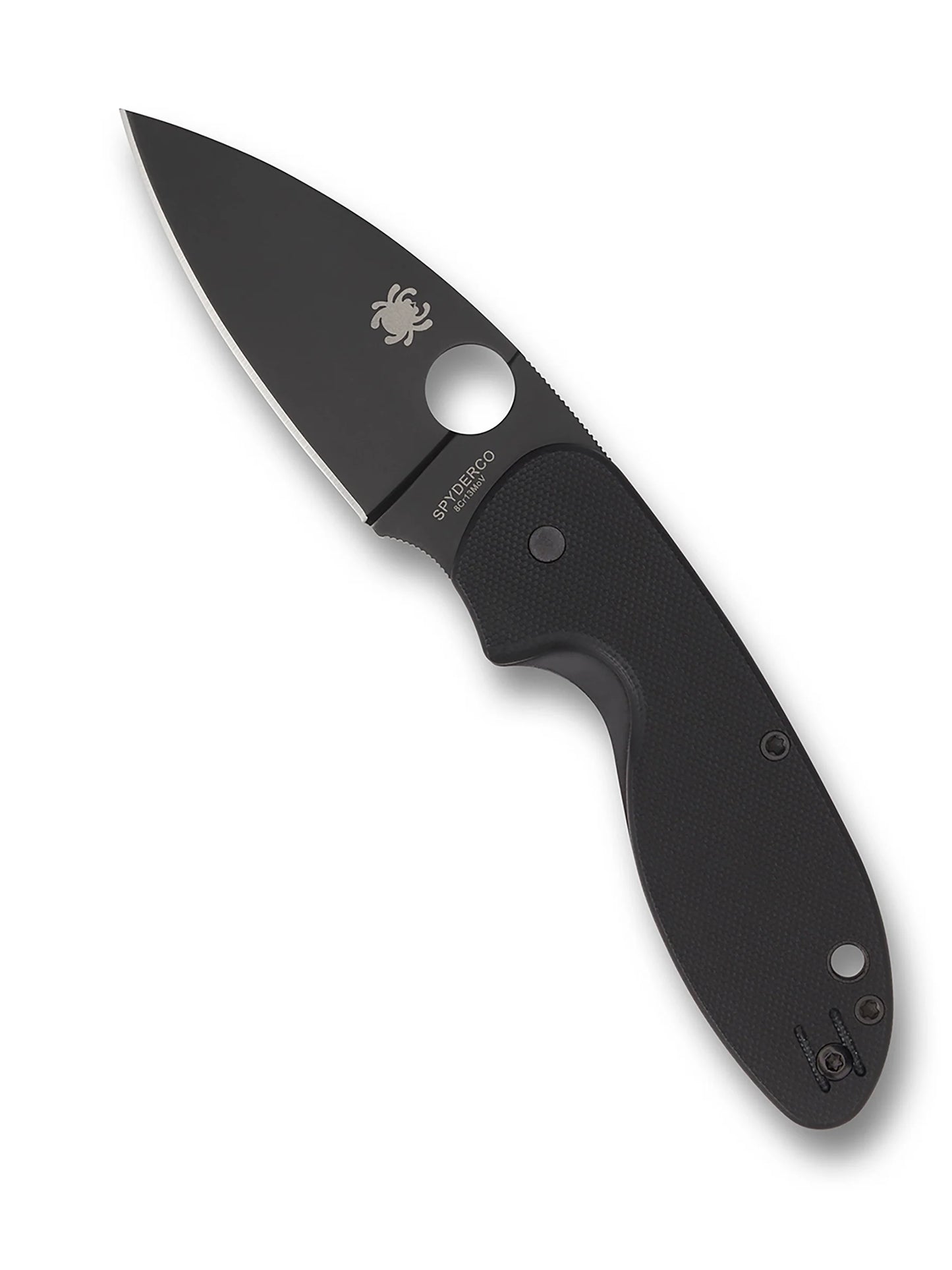 Spyderco Efficient – Black G-10 Handle | 3" Black 8Cr13MoV Blade (C216GPBBK)