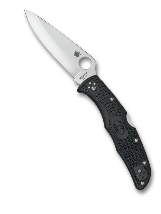 Spyderco Endura 4 Lockback Knife Black FRN 3.75" Satin VG10 Steel Blade C10PBK