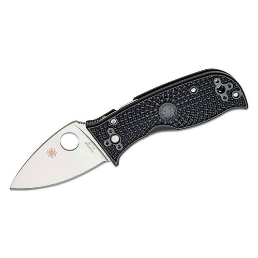 Spyderco Lil' Temperance 3 Lightweight  2.92" VG10 Satin Plain Blade Black FRN Handles