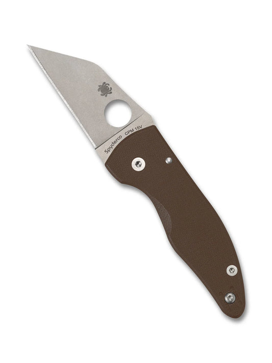 Spyderco MicroJimbo Sprint Run CPM 15V Blade Brown G-10 Compression Lock