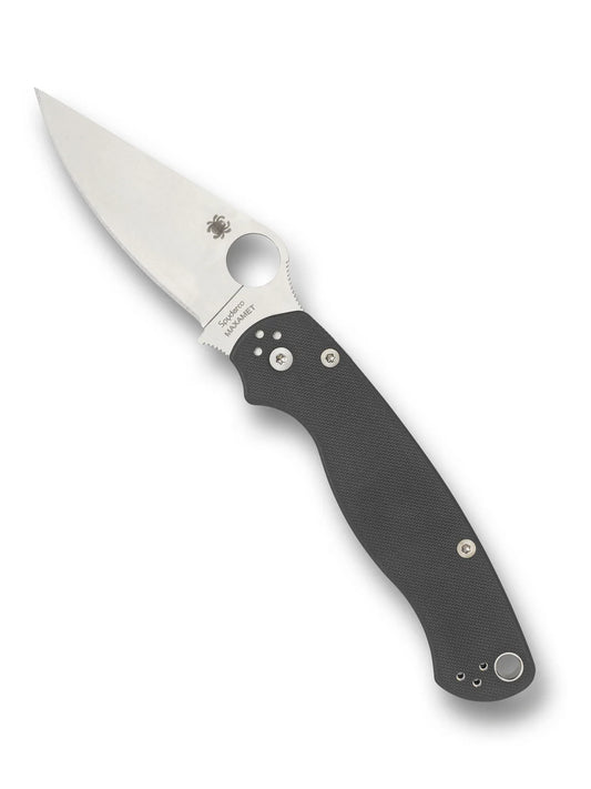 Spyderco Paramilitary 2 Knife Dark Gray G-10 3.4" Stonewash Maxamet C81GPDGY2