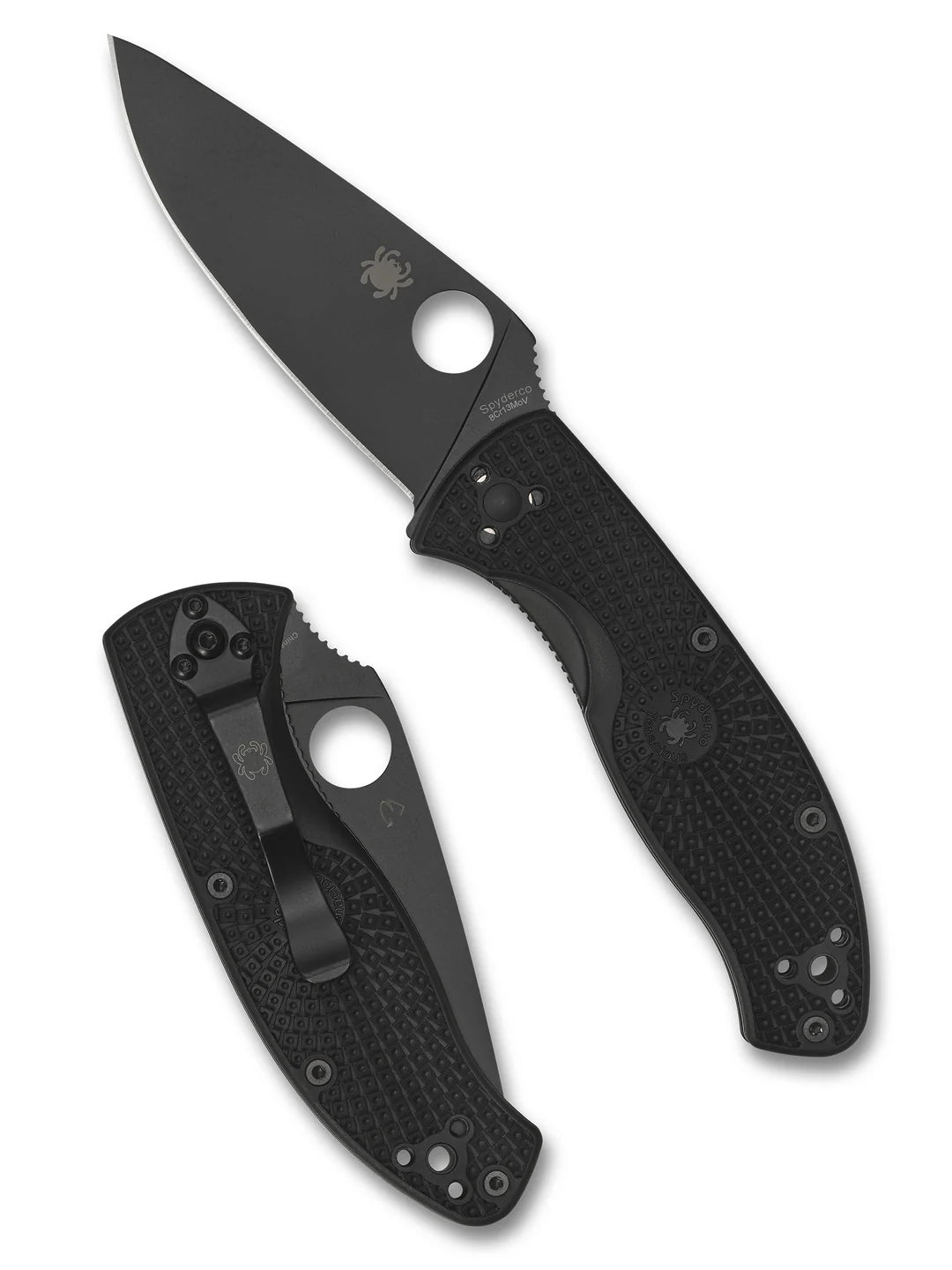 Spyderco Tenacious Lightweight Knife Black FRN Handle 3.39" 8Cr13MoV Blade C122PBBK