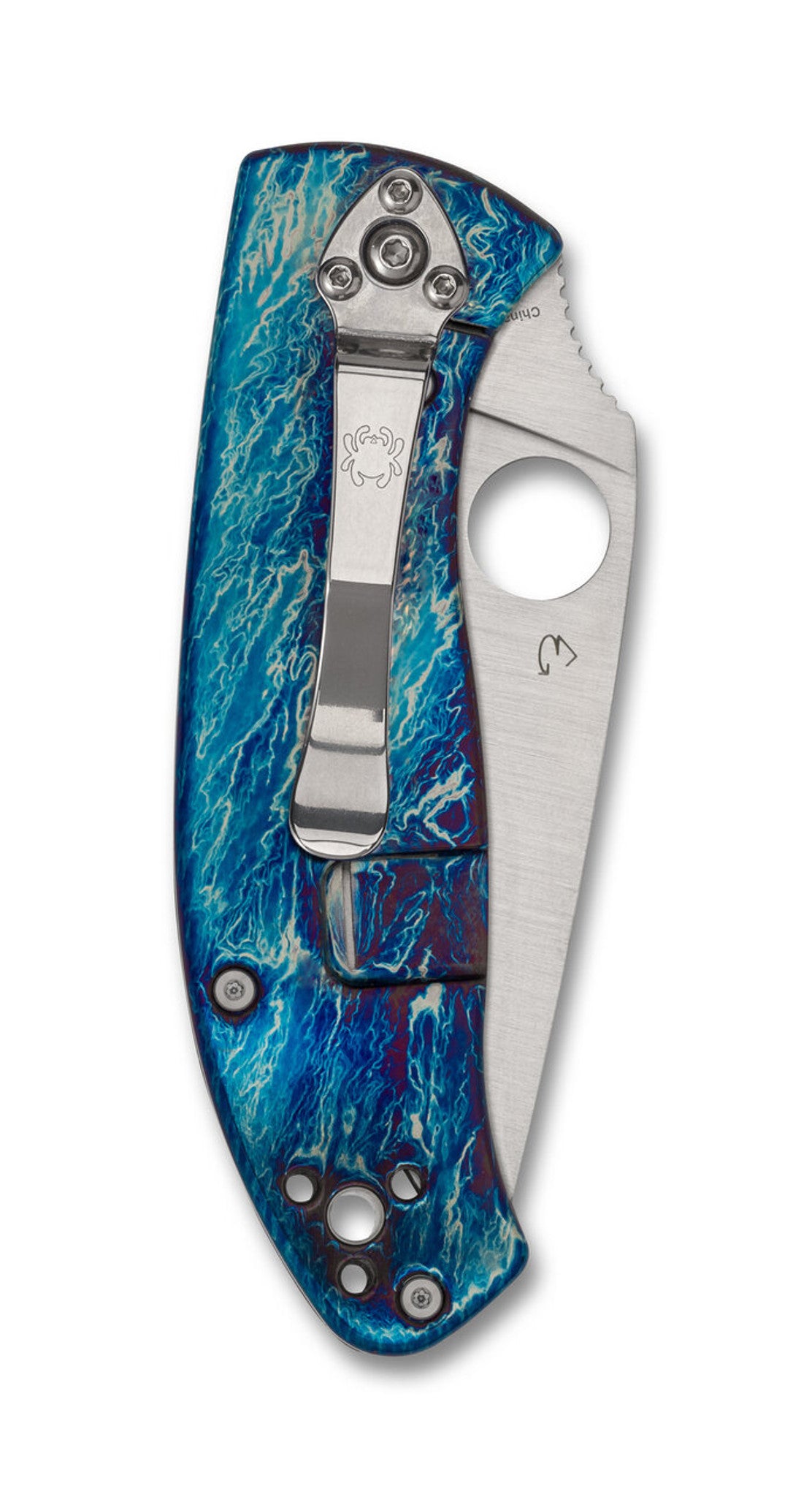 Spyderco Tenacious R.I.L. – Disarray Titanium Handle Satin D2 Blade (C122TIBLD2P)