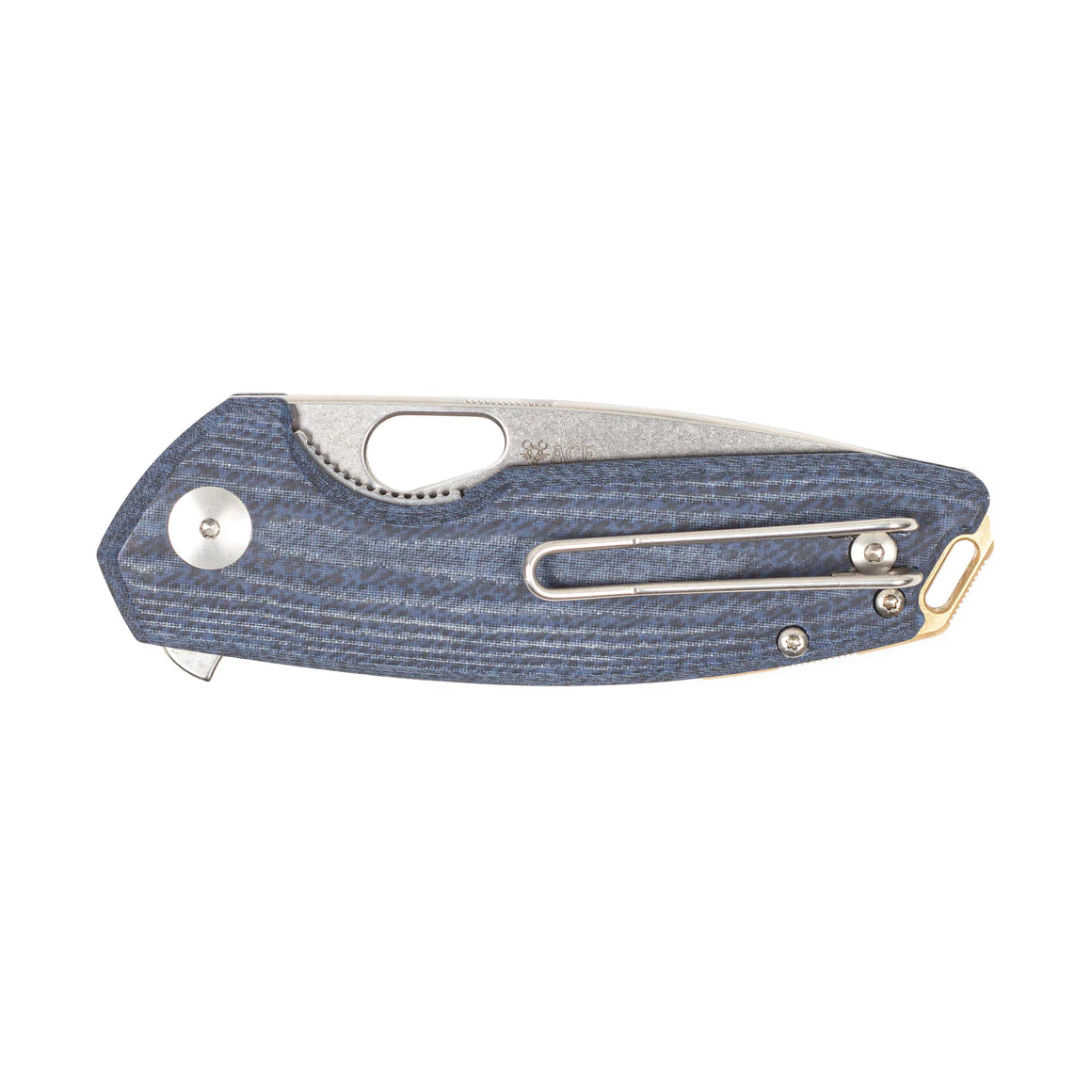 GiantMouse ACE Tribeca Denim Folding Knife TRIBECA-DENIM-MICARTA