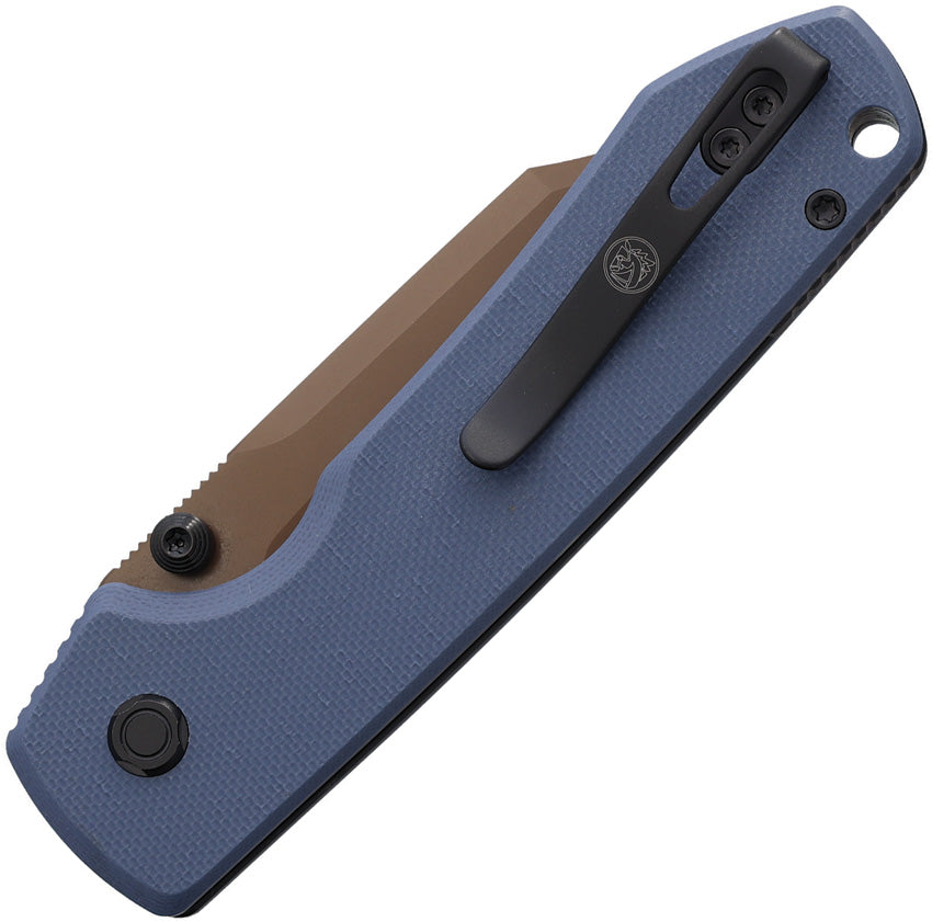 Vosteed Raccoon Top Linerlock Knife Blue Handle VOSA2909