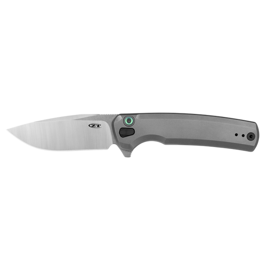 Zero Tolerance 0044 Button Lock Knife Gray Titanium 3.25" Satin Blade