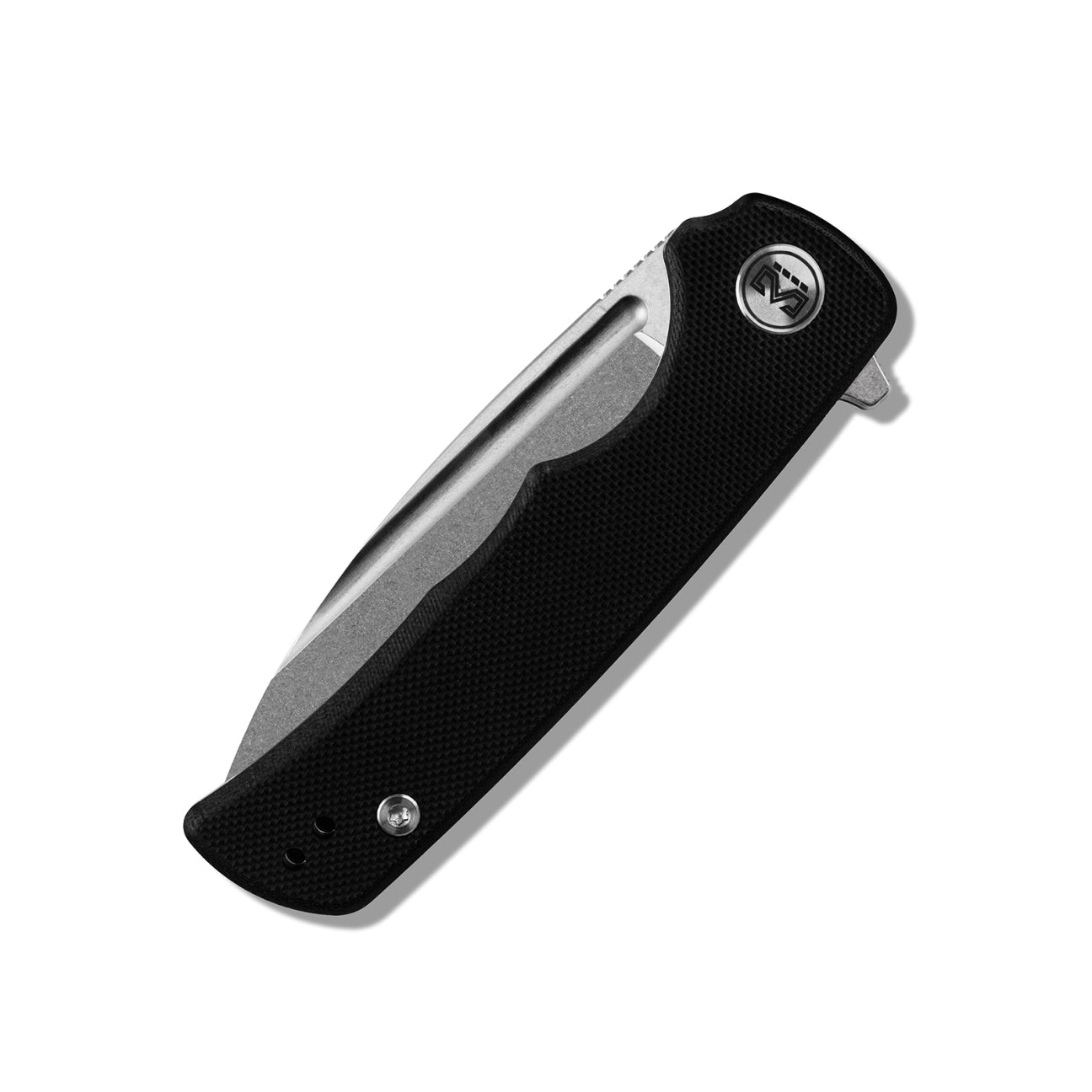 Miguron Talism Flipper Folding Knife MGR810WBK 3.01" D2 Stonewash Drop Point Blade Black G10 Handle | MGR810WBK