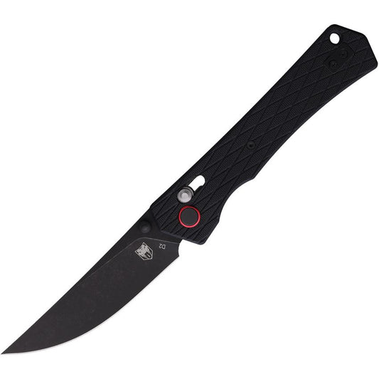 Cobratec Knives Legacy Crossbar Lock Black G10 Folding D2 Steel Pocket Knife LEGBLK