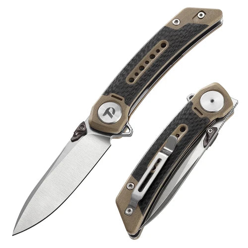 DreamTech 3.07" 14C28N Carbon Fiber & G10 Folding Knife D3610CGD