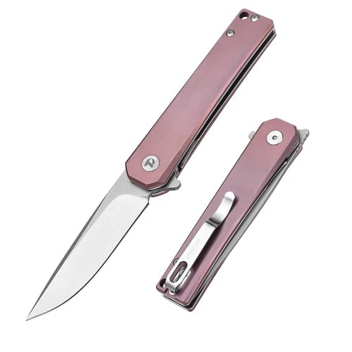 DreamTech 4.02" VG10 Pink Titanium Folding Knife D4286P