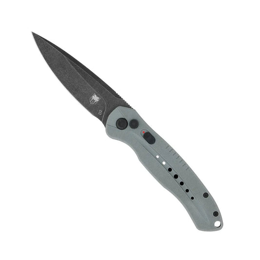 Cobratec Grey Diablo Auto 3.5" D2Blade G-10 Handle Side Switch Auto GRYDIABLOAUTO
