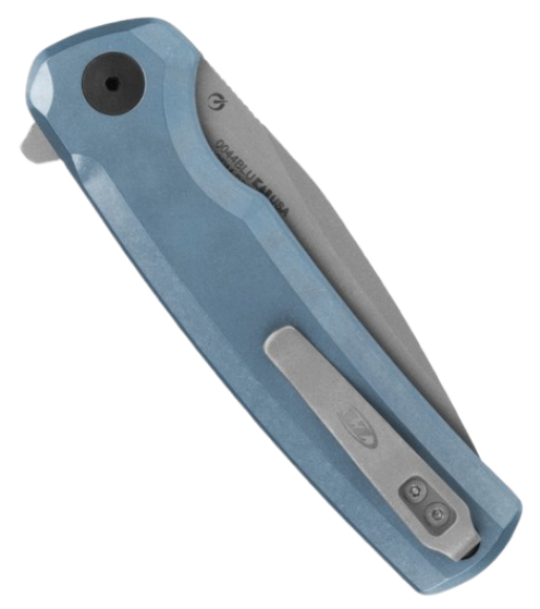 Zero Tolerance 0044 Button Lock Knife Blue Titanium 0044BLU