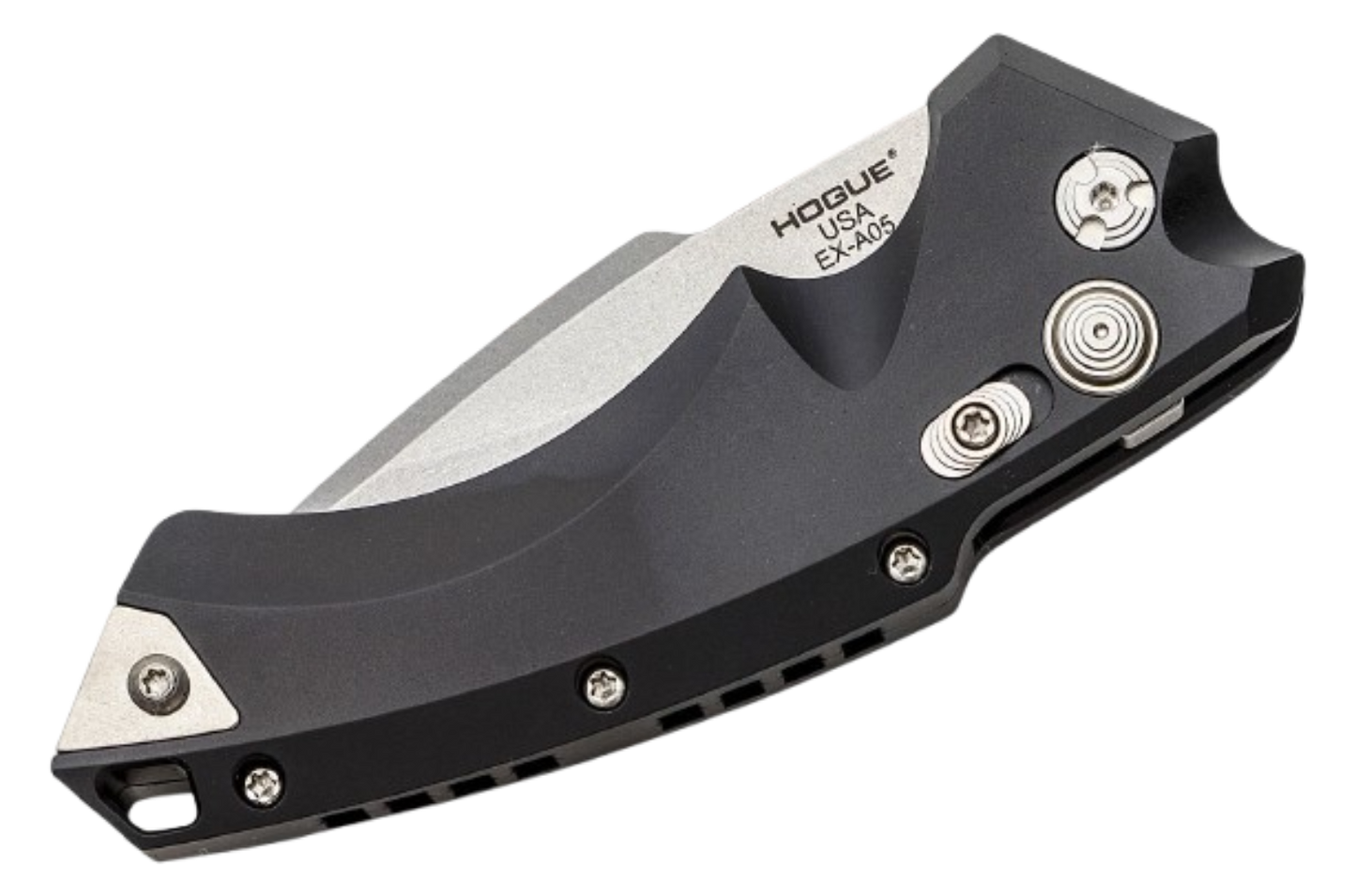 Hogue EX-A05 Automatic Knife Black Aluminum Handle (3.5" CPM-154 Spear Point Blade) HO34530