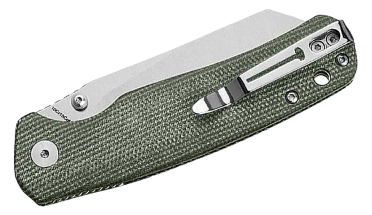 Bestechman Cicada's Wing Top Liner Lock Folding Knife | Green Micarta Handle | BMK24-M-2