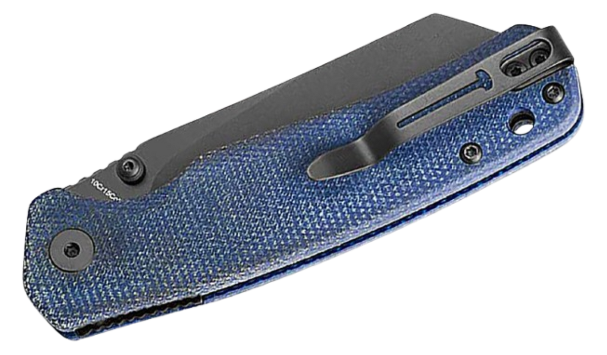 Bestechman Cicada's Wing Top Liner Lock Folding Knife | Blue Micarta Handle | BMK24-M-4