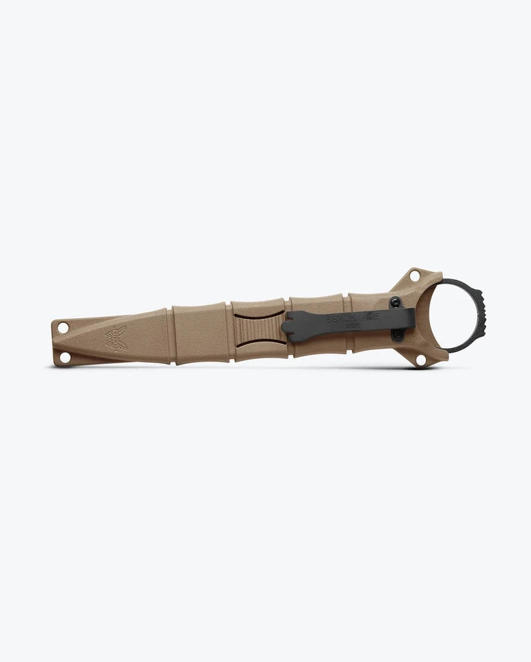 Benchmade SOCP® Dagger Fixed Blade – 3.22" Black Powder-Coated Double-Edged 440C Dagger, Sand MOLLE® Sheath | 176BKSN
