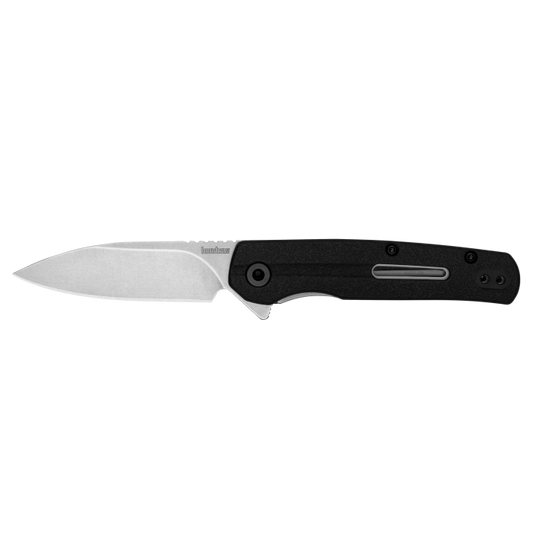 Kershaw Korra Folding Pocket Knife, Silver 2.75 inch Assisted Opening Blade, Black GFN Handle