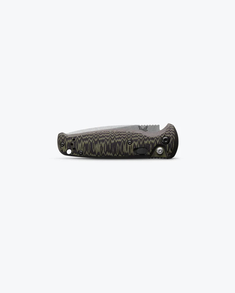 Benchmade CLA Automatic Folding Knife – 3.4" 154CM Satin Drop-Point Blade, Green & Black Textured G10 Handle | 4300-1