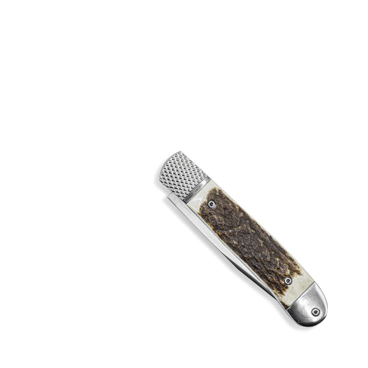CobraTec Trapper Hidden Release Automatic Knife – Stag Handle D2 Steel Folding Knife CTTHRSTG