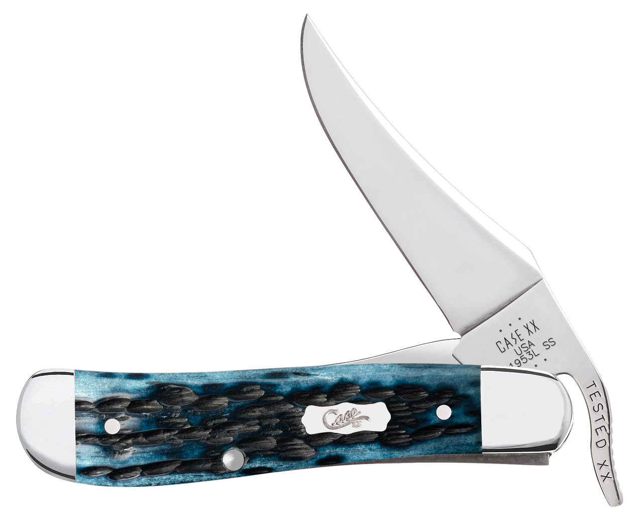 Case XX Russlock Pocket Worn Mediterranean Blue Bone 51859
