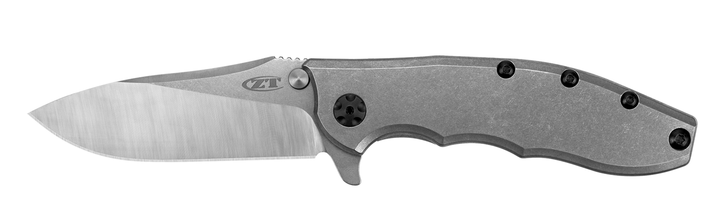 Zero Tolerance Hinderer 0562TI Frame Lock Knife Titanium 3.5" Satin MagnaCut Blade