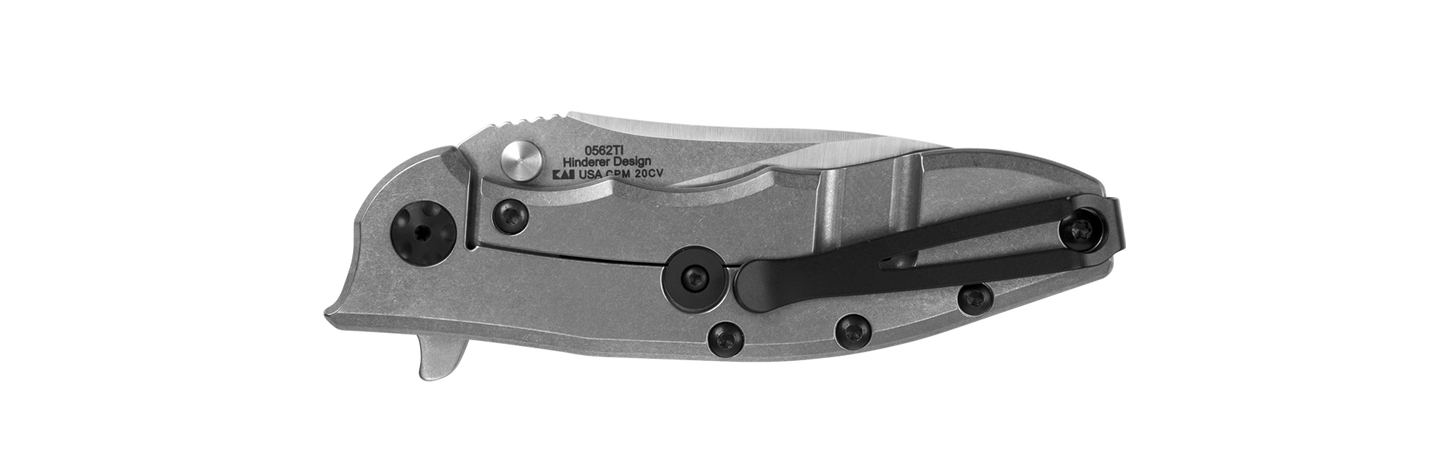 Zero Tolerance Hinderer 0562TI Frame Lock Knife Titanium 3.5" Satin MagnaCut Blade