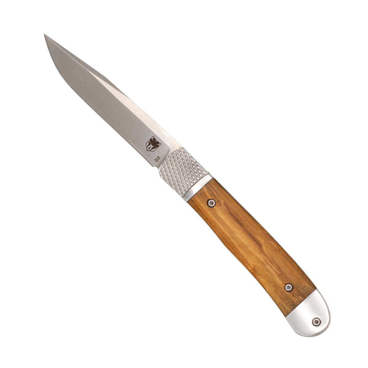 Cobratec Trapper Hidden Release Folding Knife 3.125" Satin D2 Blade Genuine Olivewood Handle CTTHROLW