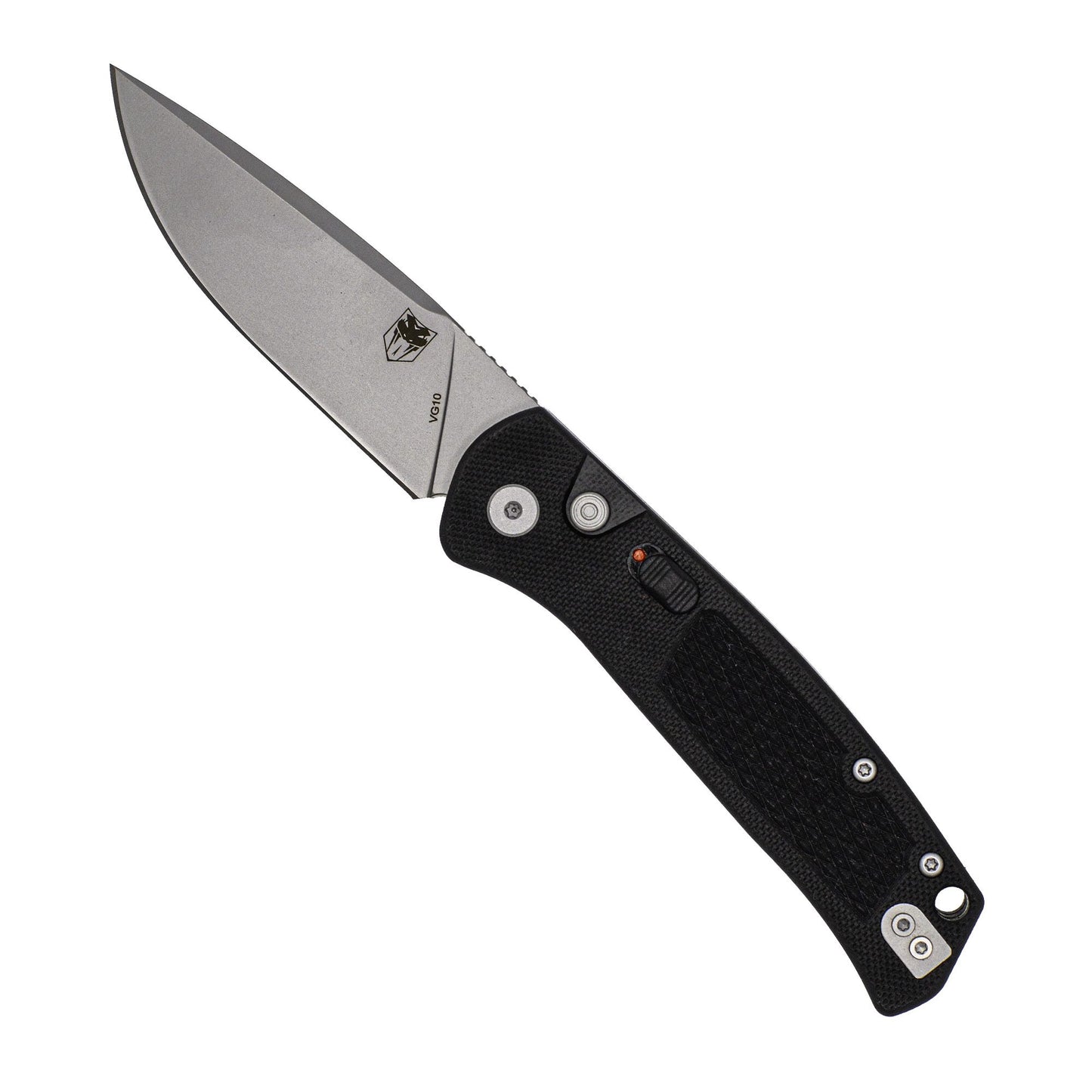 CobraTec Recon – Black Push Button Automatic Knife (VG-10 EDC Tactical Folder) CTRECBLK