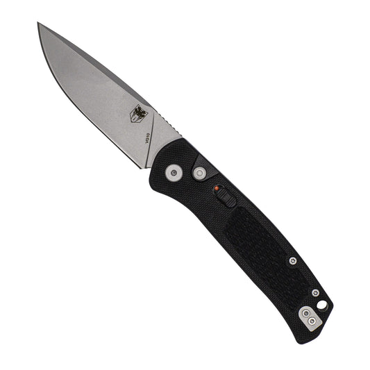 CobraTec Recon – Black Push Button Automatic Knife (VG-10 EDC Tactical Folder) CTRECBLK