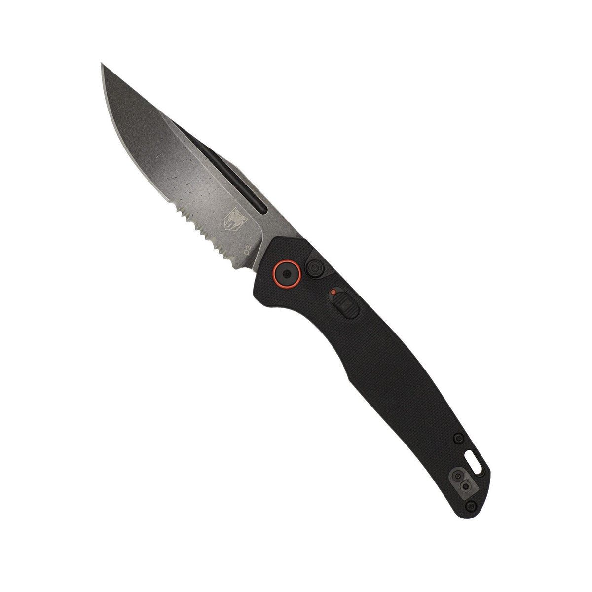Cobratec Sentinel Automatic Knife 3.25" Black Serrated D2 Clip Point Blade G10 Handle CTSNTBLKDS