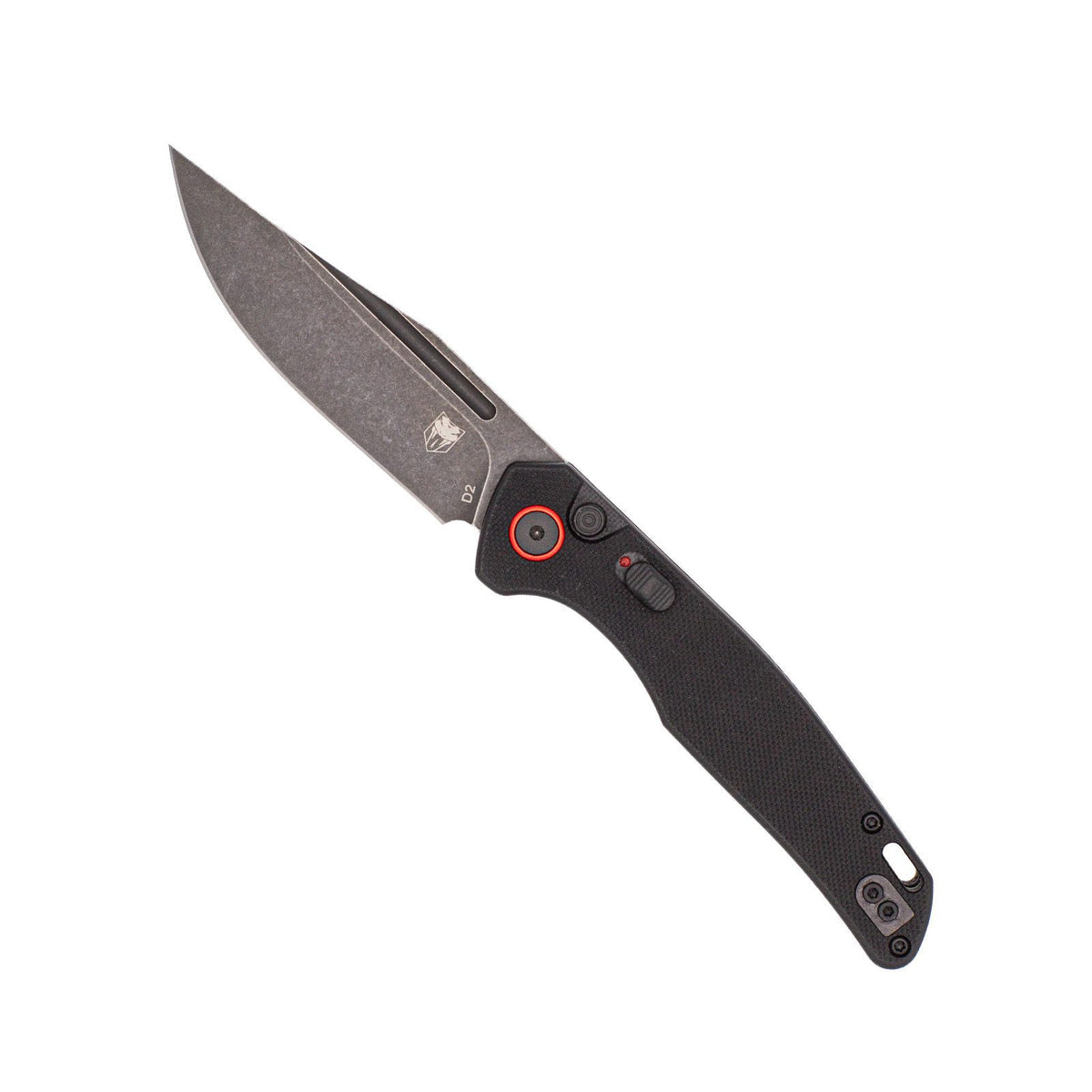 Cobratec Sentinel Automatic Knife 3.25" Black Stonewashed D2 Clip Point Blade G10 Handle CTSNTBLK