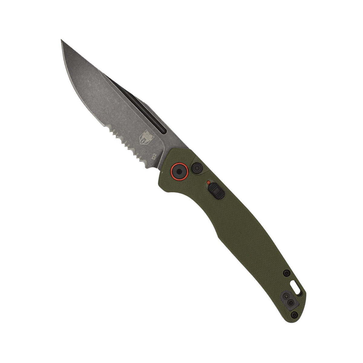 Cobratec Sentinel Automatic Knife 3.25" Serrated D2 Blade OD Green G10 Handle CTSNTODGDS
